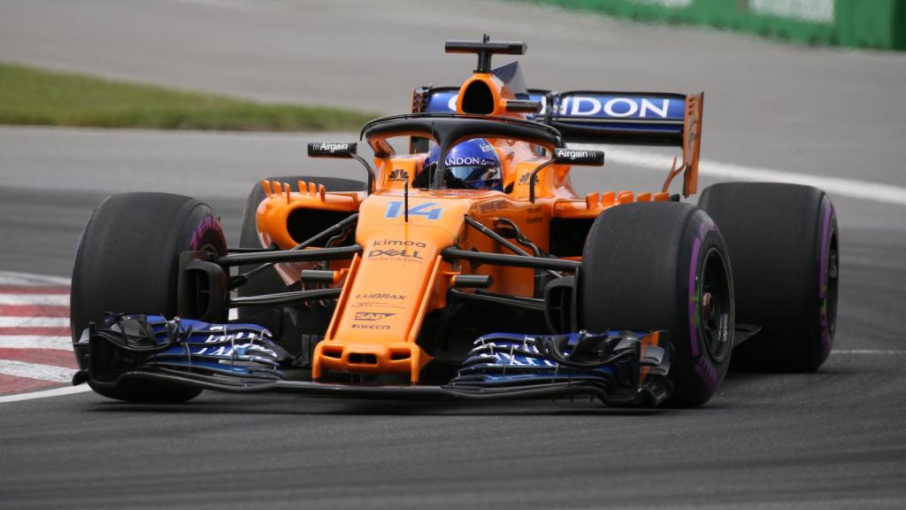 Fernando Alonso, durante el Gran Premio de Canadá.