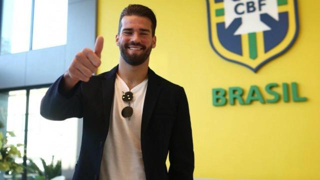 Alisson en la concentración de Brasil. Foto cbf.com.br