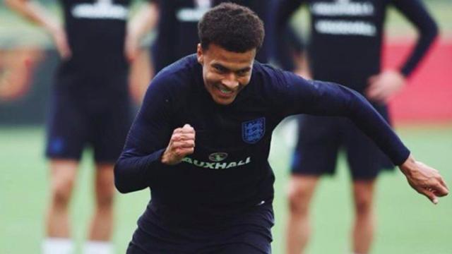 Dele Alli entrena con Inglaterra. Foto Instagram (@dele)