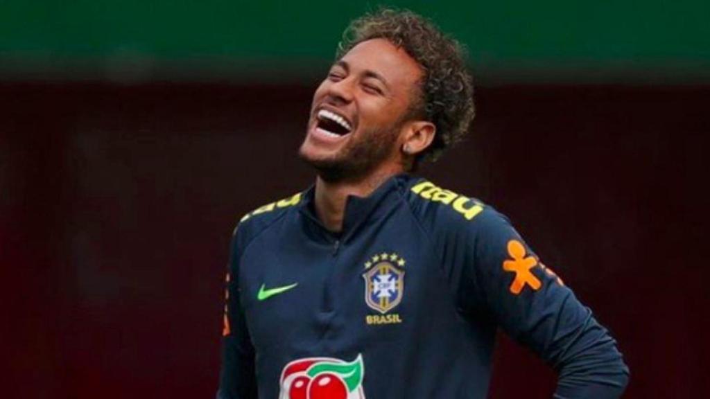 Neymar, durante un entrenamiento con Brasil. Foto Instagram (@neymarjr)