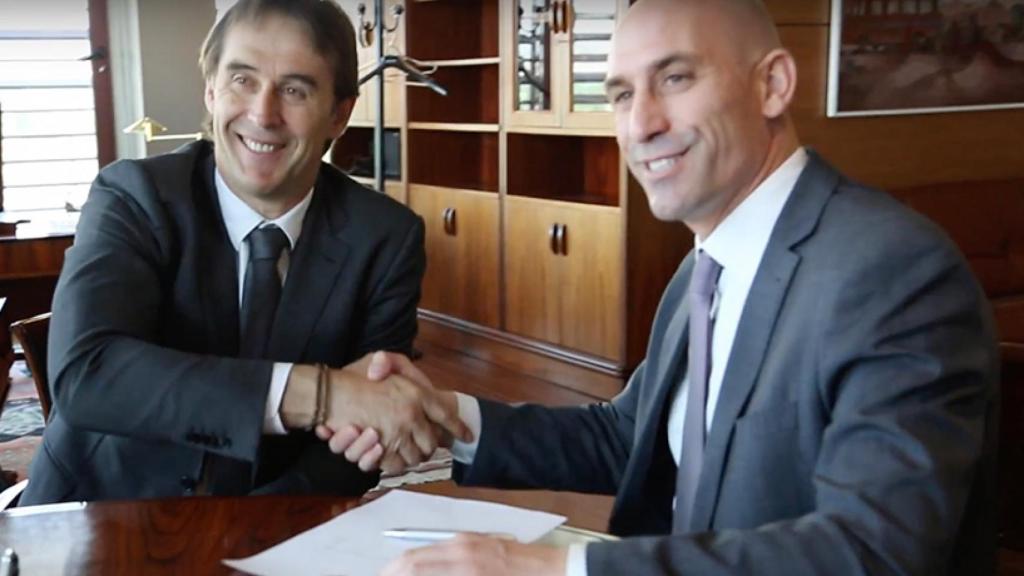 Julen Lopetegui y Luis Rubiales