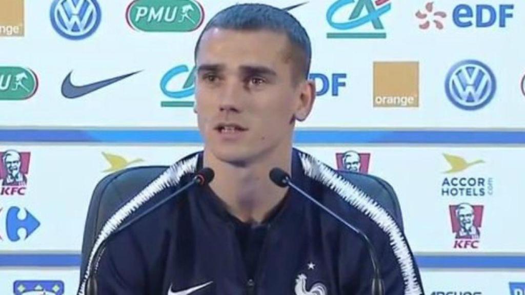 Griezmann en rueda de prensa