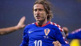 Modric durante un partido de Croacia. Foto: Twitter (@hns_cff).