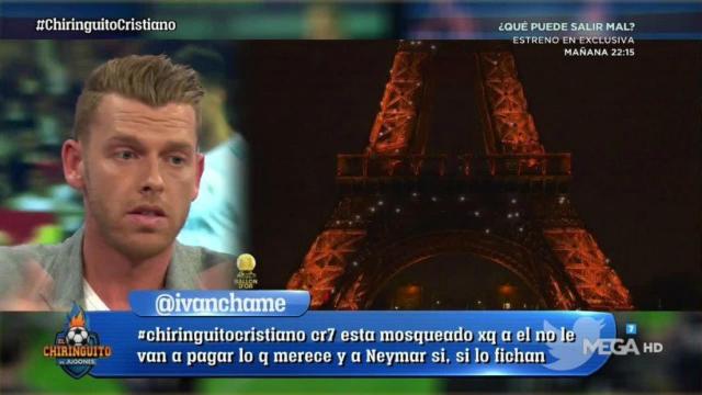 Jota Jordi en El Chiringuito. Foto: Twitter (@elchiringuitotv)