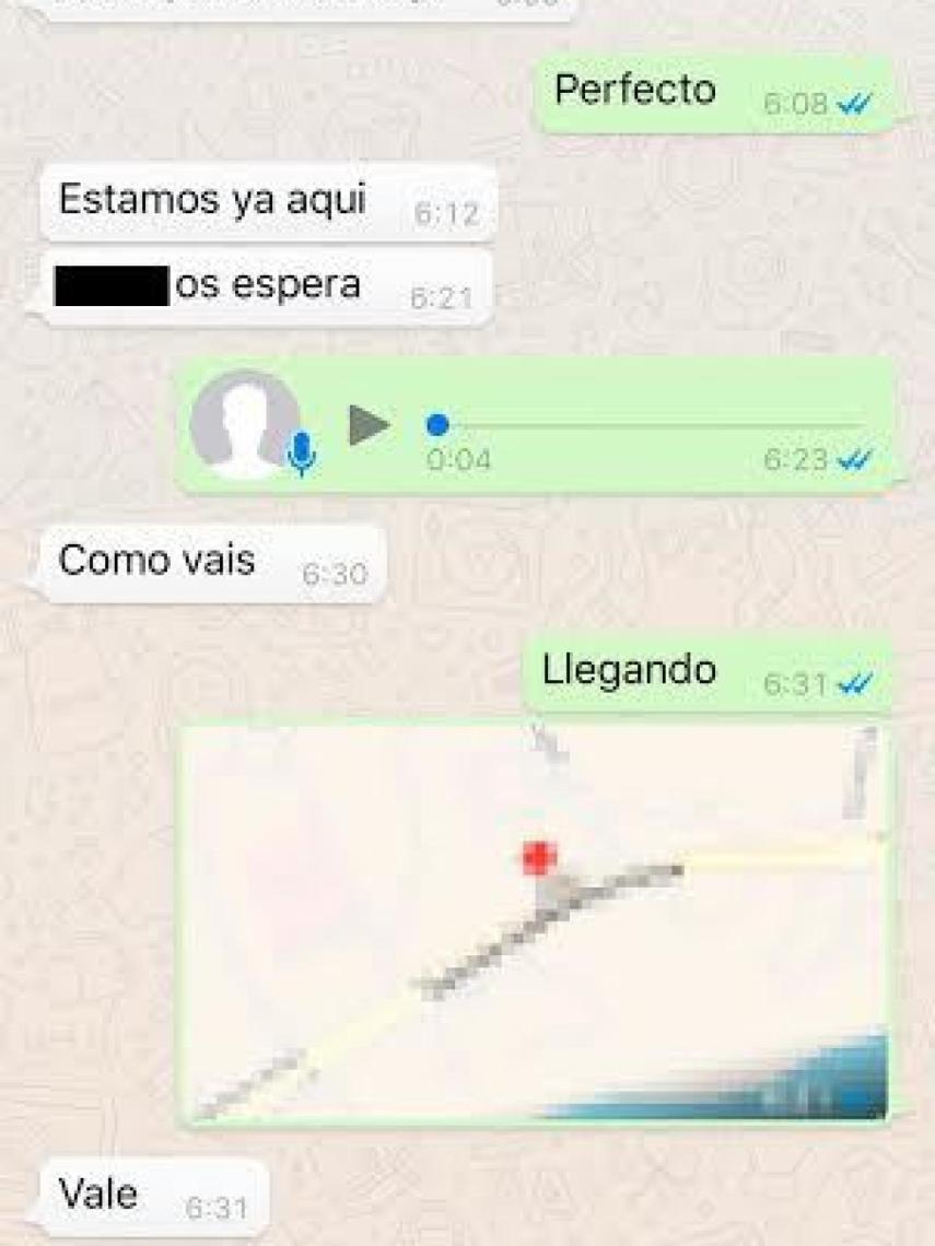 EL ESPAÑOL ha tenido acceso a las conversaciones entre uno de los policías acusados de violación y el amigo de la víctima.