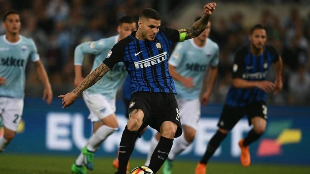 Icardi anotó un penalti decisivo ante la Lazio. Foto: Twitter (@Inter)