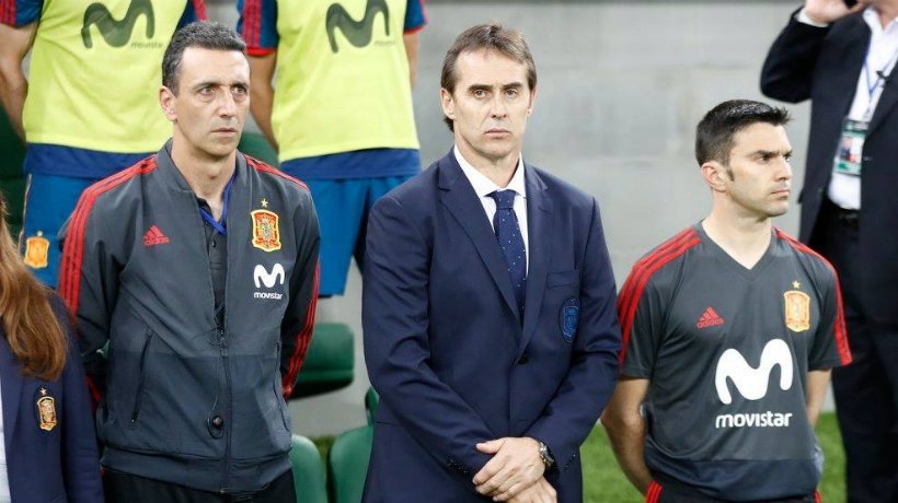 Lopetegui durante un partido de España. Foto: Facebook (@sefutbol).