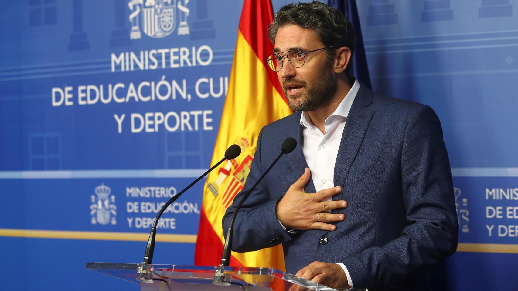 Màxim Huerta durante la rueda de prensa en la que ha anunciado su dimisión