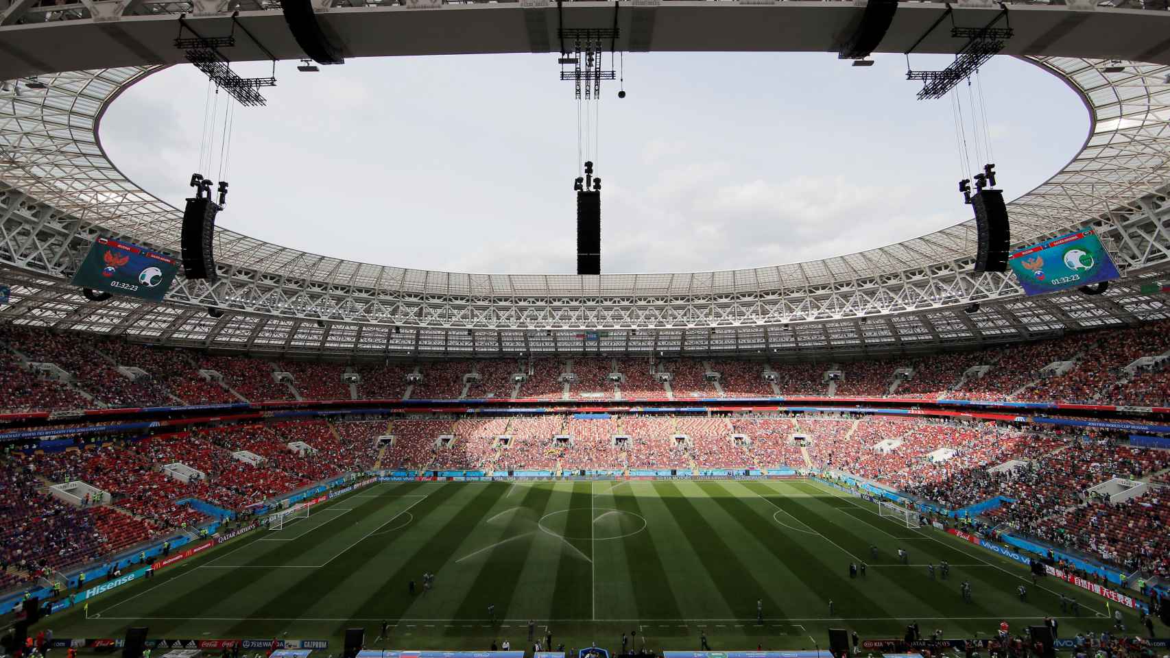 El estadio Luzhniki de Moscú, sede del partido inaugural y de la final del Mundial 2018.