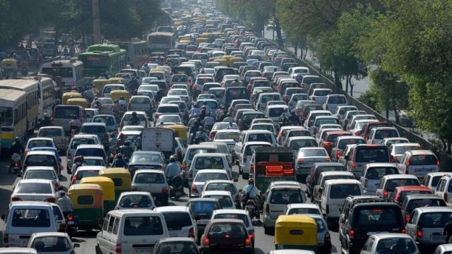 Congestión por tráfico rodado.