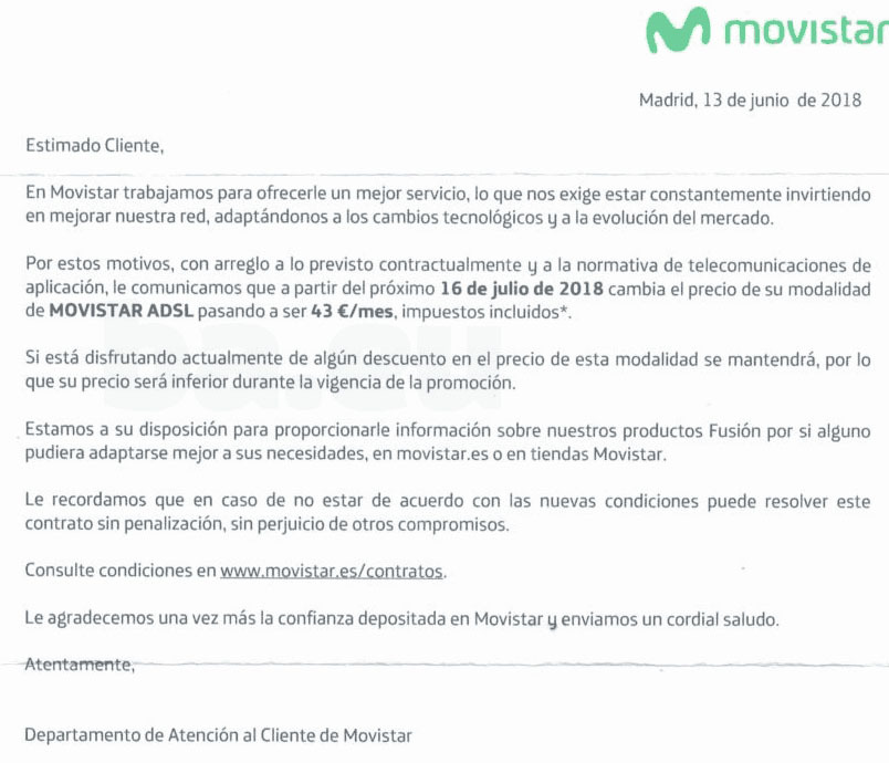 subida movistar 3 euros