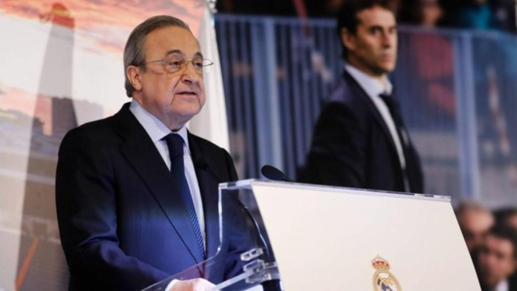 Florentino Pérez, en la presentación de Julen Lopetegui