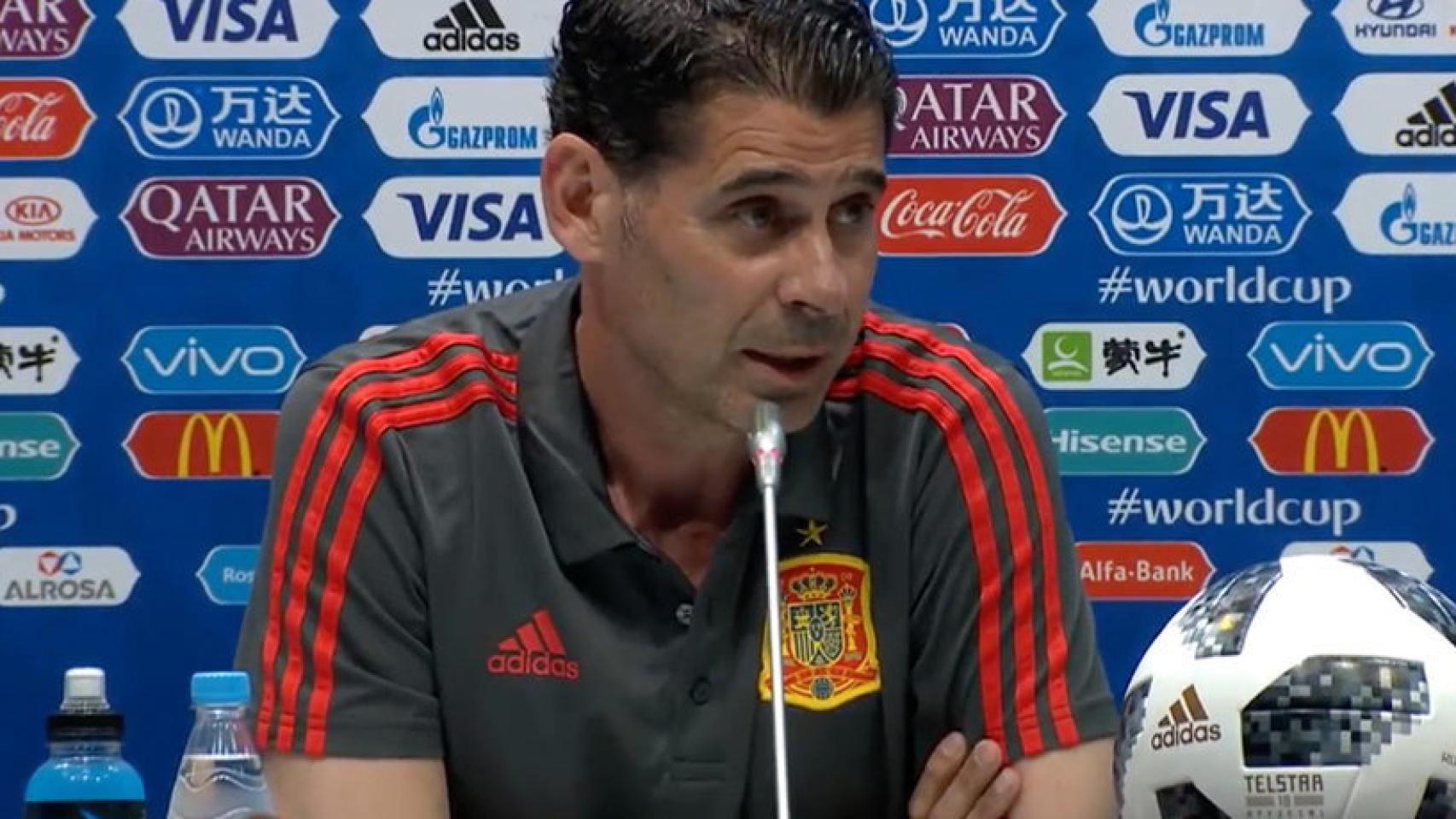 Fernando Hierro, en rueda de prensa