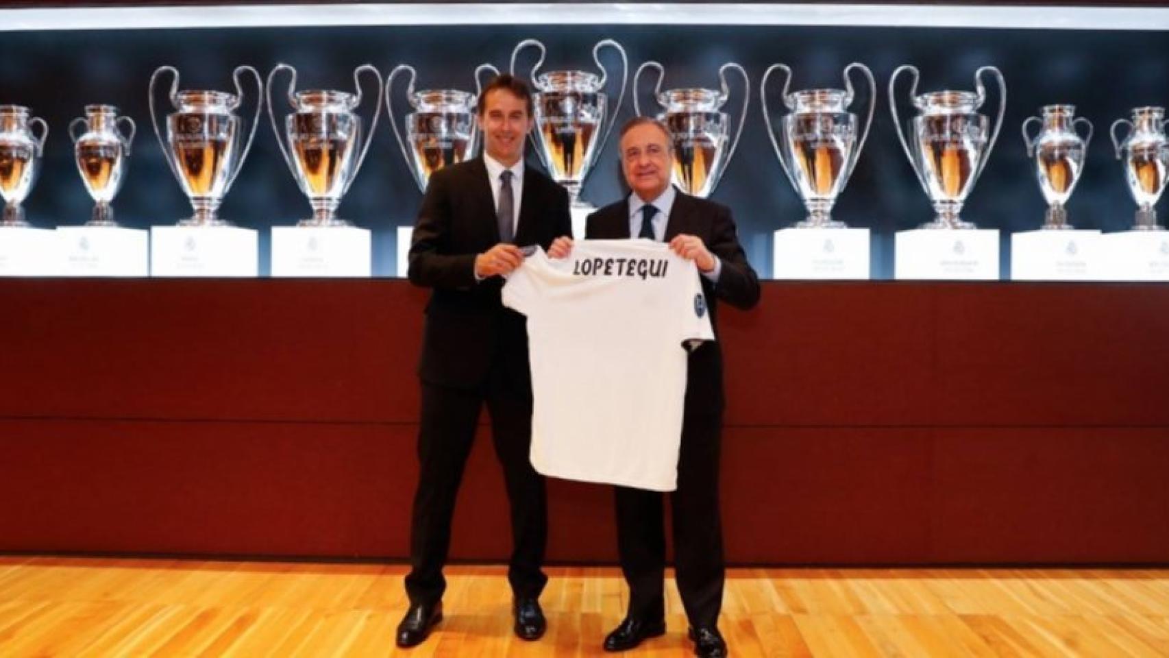 Julen Lopetegui y Florentino Pérez