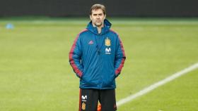 Lopetegui durante un entrenamiento de España. Foto:  rfef.es