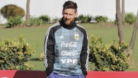 Messi, con Argentina. Foto: afa.com.ar