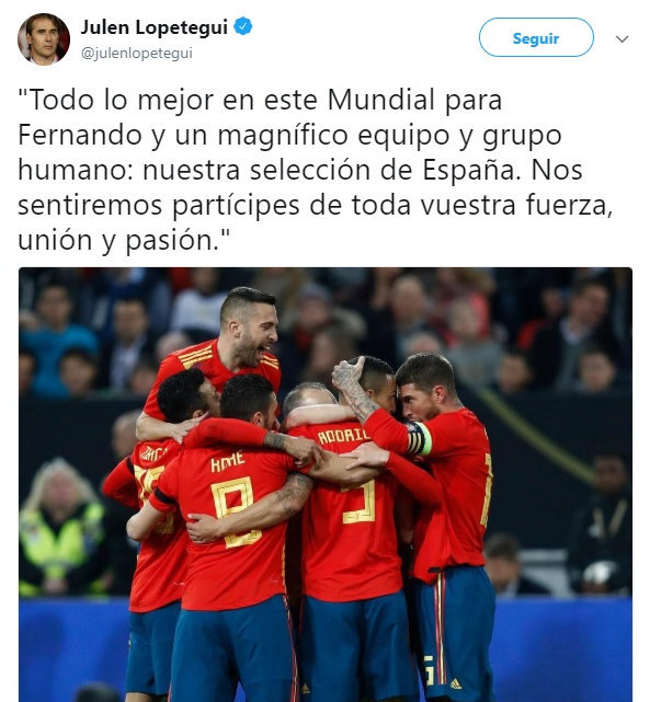 Lopetegui manda un mensaje a la Selección y a Fernando Hierro