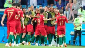 Cristiano Ronaldo celebra su gol ante España Foto: fpf.pt