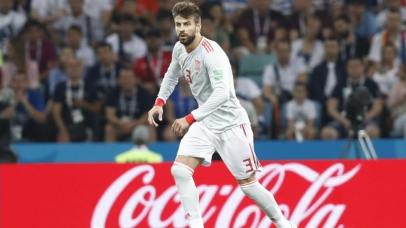 Gerard Piqué, en el partido de debut del Mundial. Foto: sefutbol.com