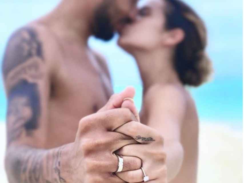 La pareja tras celebrar su segunda boda.