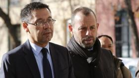 Bartomeu junto a Sandro Rosell.