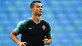 Cristiano entrena con Portugal. Foto Twitter (@UEFAEURO)