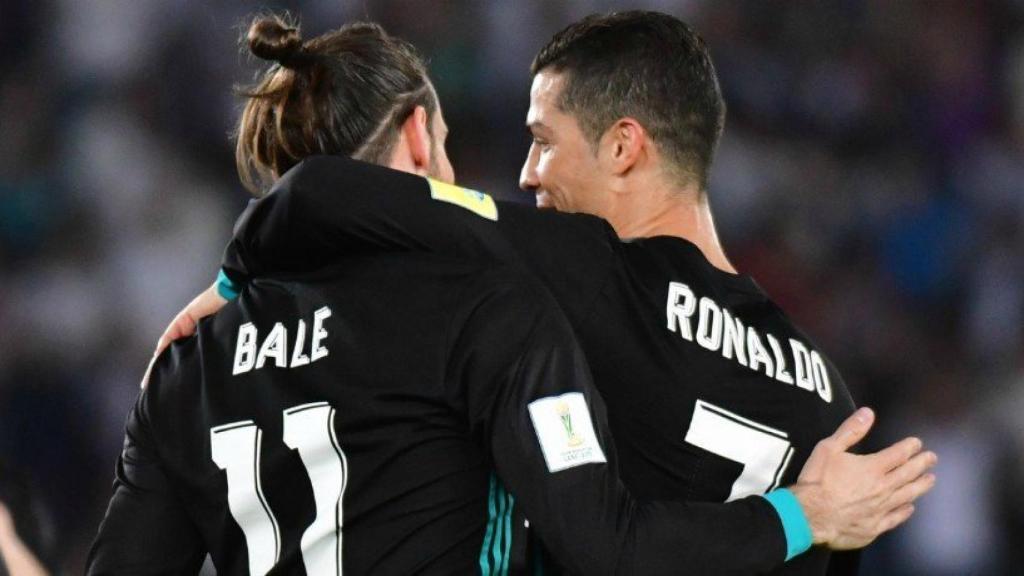 Bale y Cristiano celebran. Foto Twitter (@ChampionsLeague)