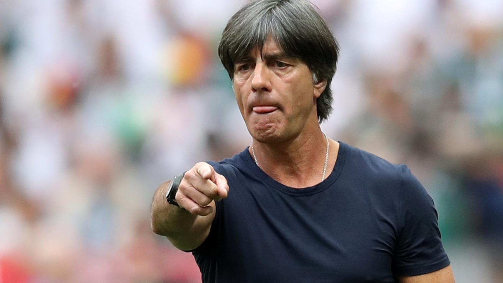 Joachim Low durante un partido del Mundial de Rusia.