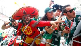 Un aficionado mexicano en el estadio Luzhniki durante el Alemania-México.