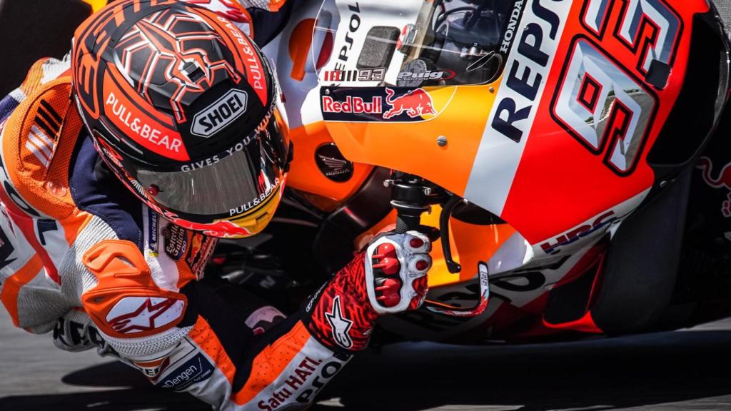 Marc Márquez durante los entrenamientos en Montmeló.