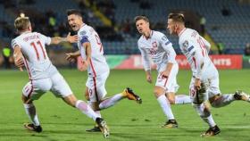 Polonia celebra un gol de Lewandowski. Foto: fifa.com