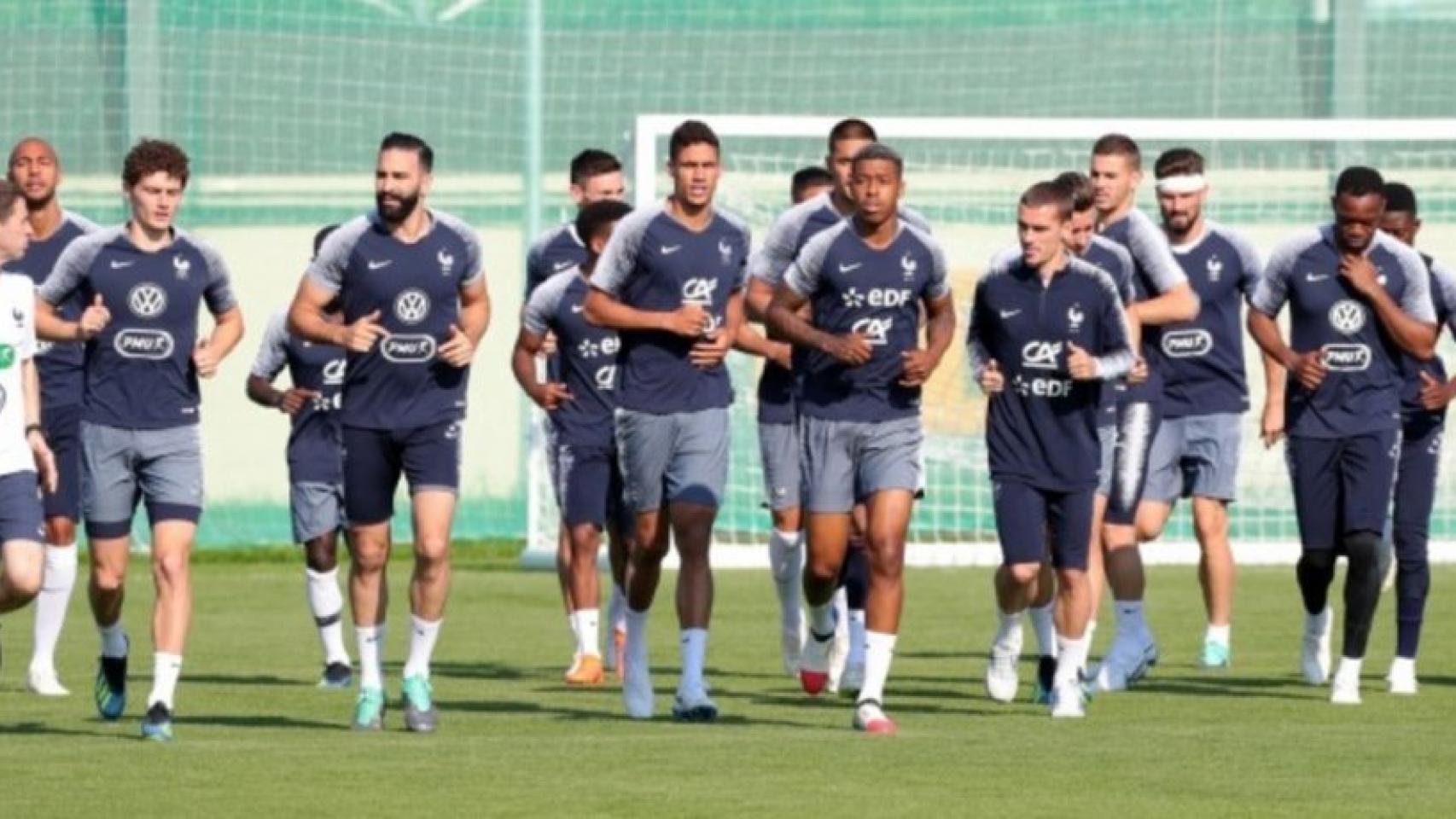 Entrenamiento de la selección francesa. Foto: fff.fr