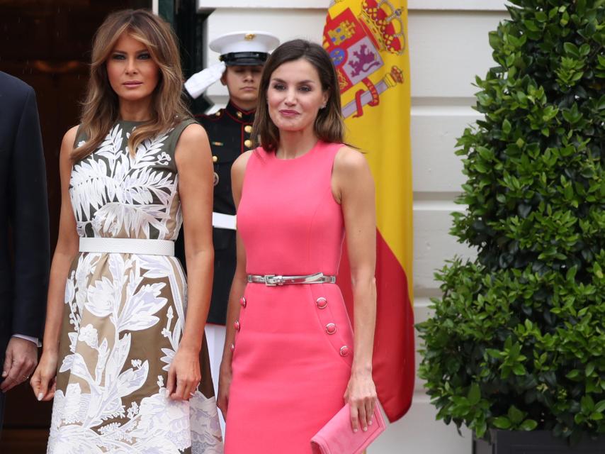 Donald Trump, Felipe VI, Melania Trump y la reina Letizia.