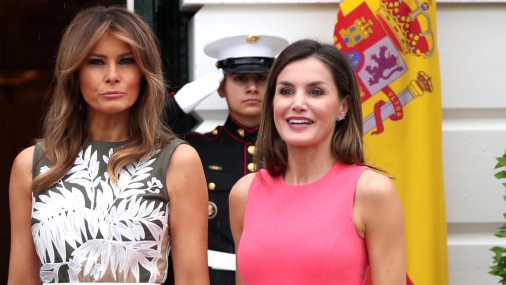 Donald Trump, Felipe VI, Melania Trump y la reina Letizia.