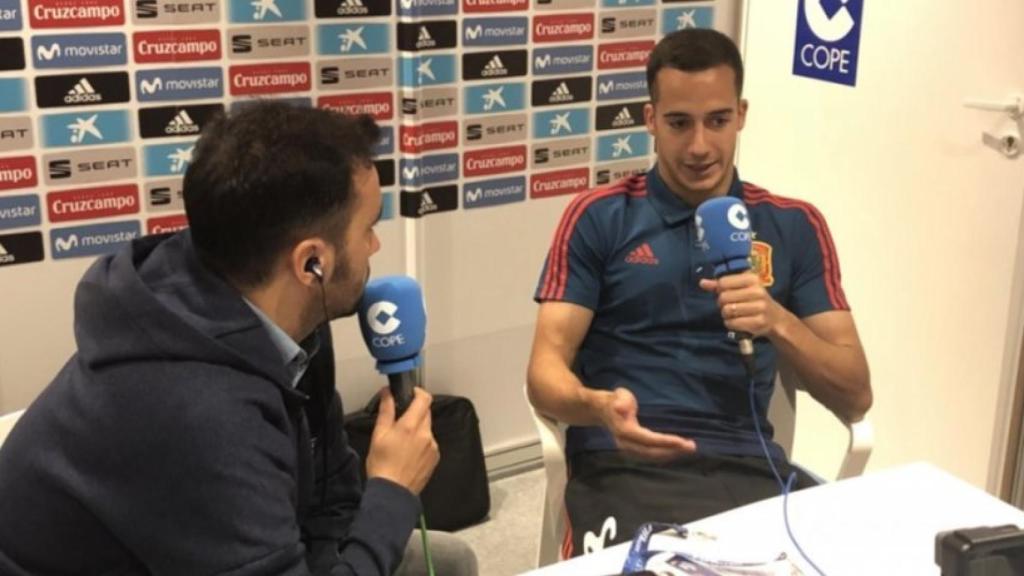 Lucas Vázquez, en COPE. Foto: Twitter (@partidazocope)