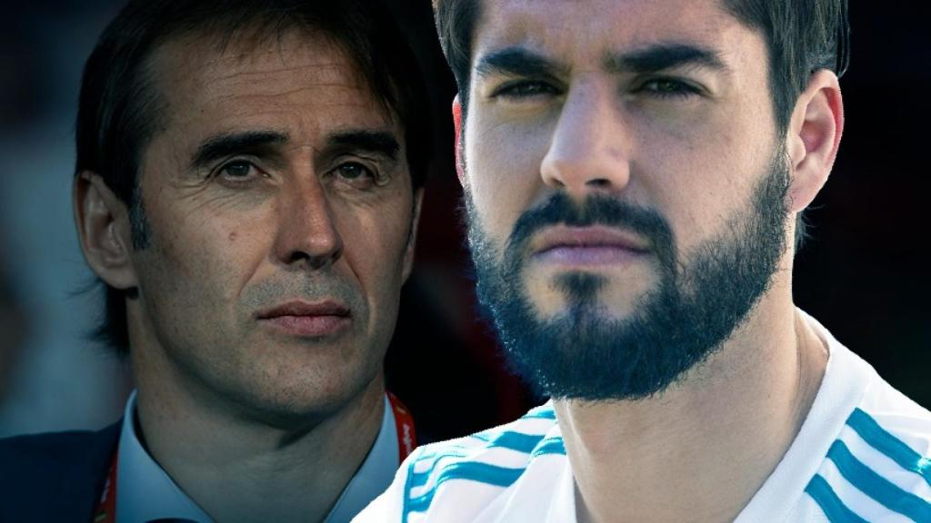 Isco Alarcón y Julen Lopetegui