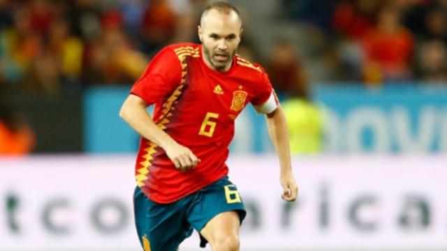 Iniesta, en un partido con España. Foto: rfef.es