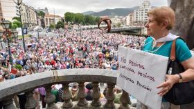 Pensionistas en una manifestación en Bilbao.