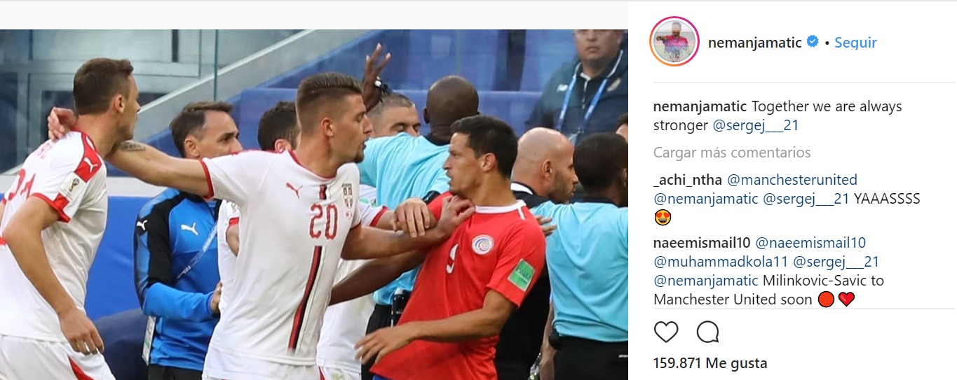 La indirecta de Matic a Milinkovic-Savic