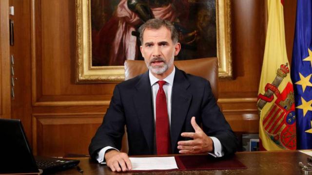 El rey Felipe VI, durante el discurso de 3 de octubre que solivianta a Torra.