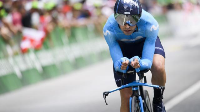 Mikel Landa en la contrarreloj del Tour de Suiza.