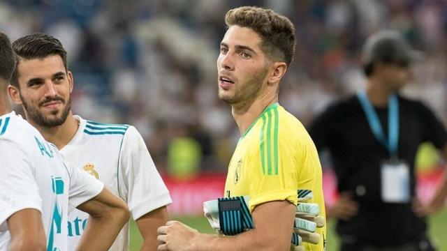 Luca Zidane durante la entrega del Trofeo Santiago Bernabéu. Foto: Pedro Rodríguez / El Bernabéu