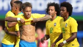 Neymar celebra un gol con Brasil. Foto: cbf.com.br