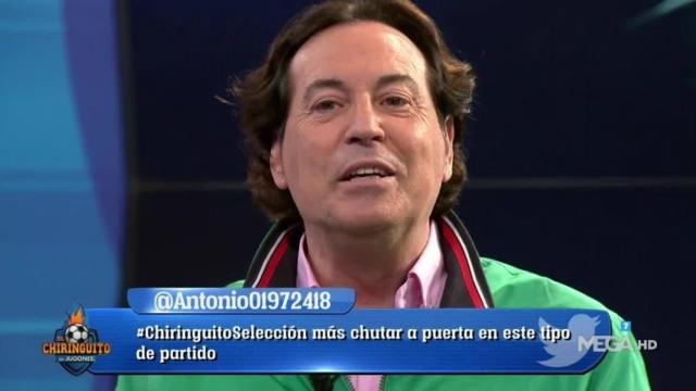 Pipi Estrada en El Chiringuito. Foto: Twitter (@elchiringuitotv)