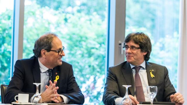 Carles Puigdemont y Quim Torra, este jueves en Berlín.