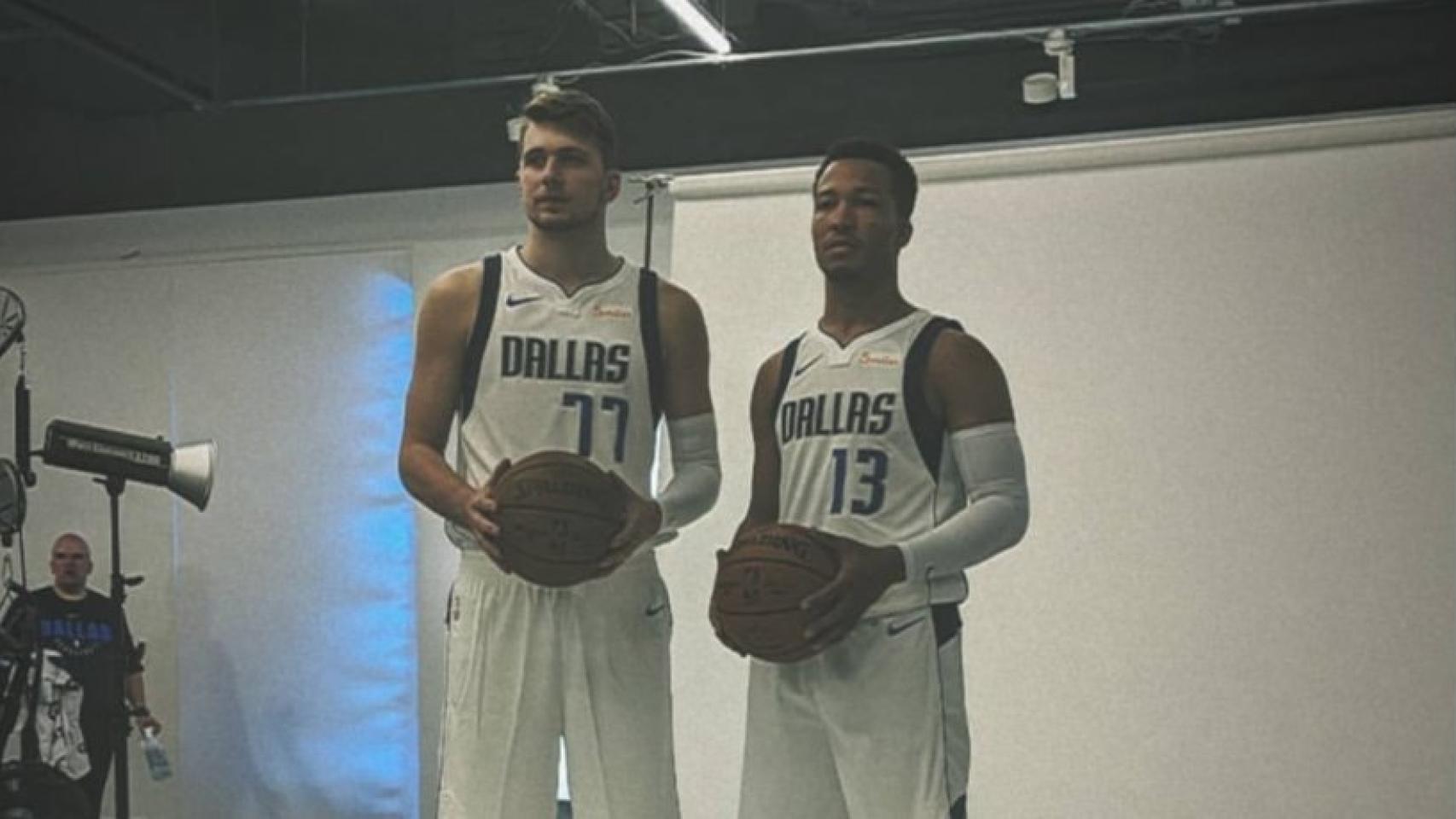 Luka Doncic es presentado con Dallas Mavericks. Foto: Instagram: (@dallasmavs)