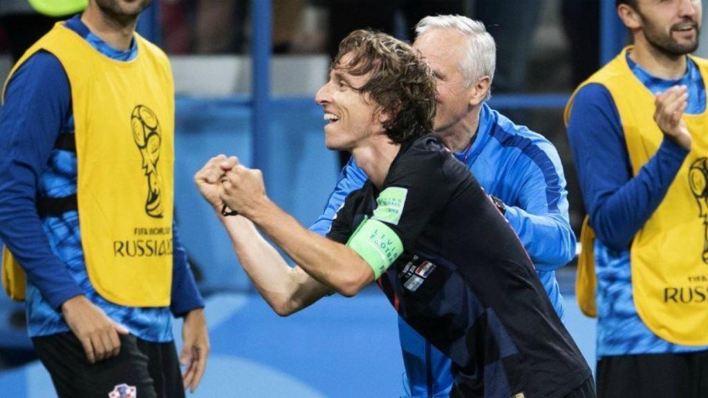 Modric celebra su gol contra Argentina. Foto: Twitter (@HNS_CFF)