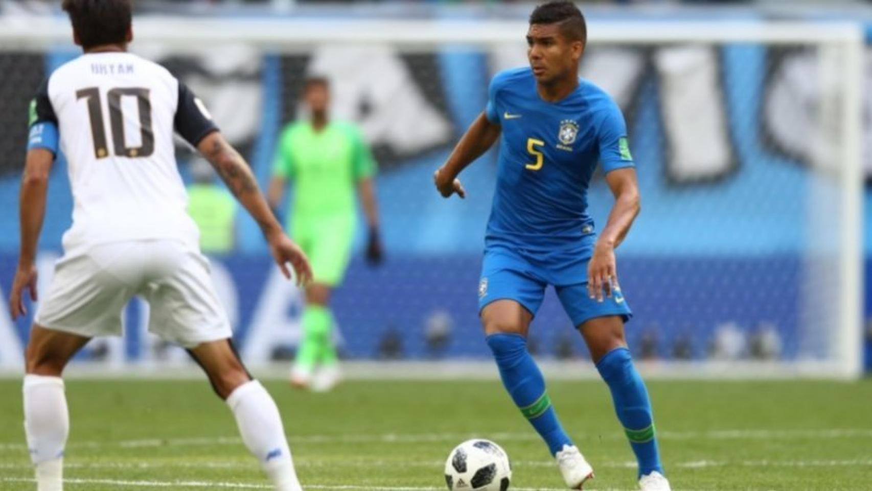 Casemiro, en el partido contra Costa Rica. Foto. cbf.com.br