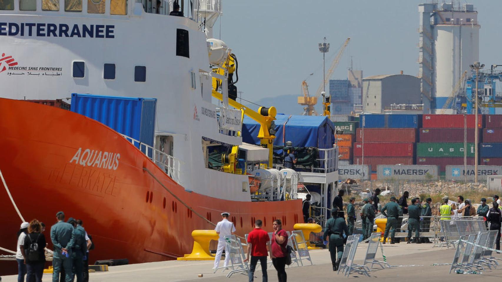 'Aquarius' en el puerto de Alicante en una imagen de archivo.