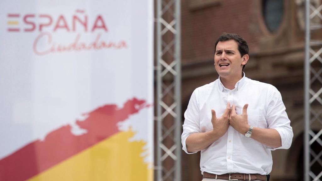 Albert Rivera, durante un acto de Ciudadanos en Málaga.